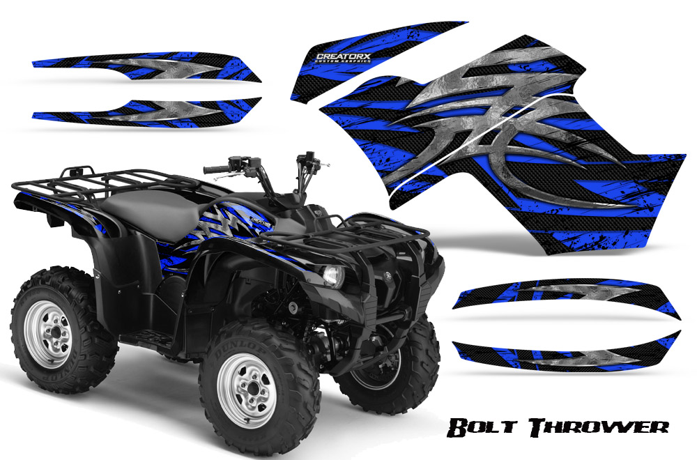Yamaha Grizzly 700 Graphics Kit Bolt Thrower Blue BB